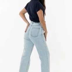 Los Angeles Apparel RDNW08 - Straight Leg High Waisted Jean