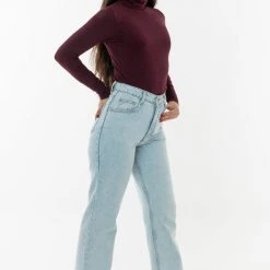 Los Angeles Apparel RDNW08 - Straight Leg High Waisted Jean