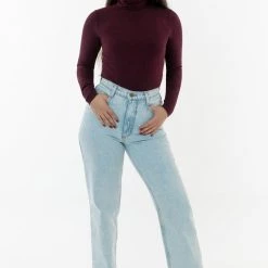 Los Angeles Apparel RDNW08 - Straight Leg High Waisted Jean