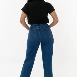 Los Angeles Apparel RDNW08 - Straight Leg High Waisted Jean