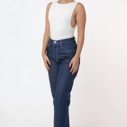 Los Angeles Apparel RDNW01 - Raw Indigo Women's Relaxed Fit Jeans