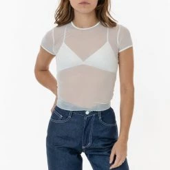 Los Angeles Apparel Women's RNS305 - Micro Mesh Slinky Baby Tee