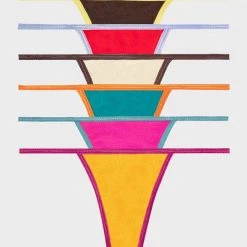 Los Angeles Apparel Women's 43013SET - Contrast Baby Rib Thong 7-Pack