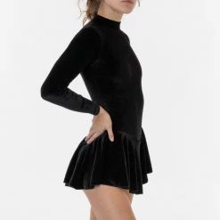 Los Angeles Apparel Women's VVT410 - Velvet Long Sleeve Mockneck Skirted Leotard 13 Los Angeles Apparel Women's VVT410 - Velvet Long Sleeve Mockneck Skirted Leotard