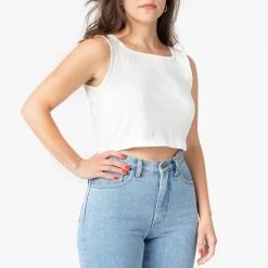 Los Angeles Apparel 1822GD - Garment Dye Crop Tank Women's