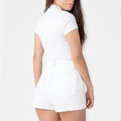 Los Angeles Apparel RBDW05GD - Bull Denim Garment Dye Cuff Short Women's