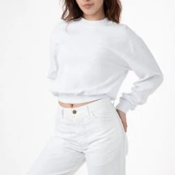 Los Angeles Apparel Women's 1804GD - Long Sleeve Garment Dye Cropped Mockneck