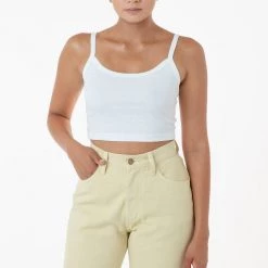 Los Angeles Apparel Women's 43016 - Baby Rib Spaghetti Crop Tank 20 Los Angeles Apparel Women's 43016 - Baby Rib Spaghetti Crop Tank
