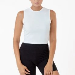 Los Angeles Apparel 4365 - Baby Rib Sleeveless Crew Neck Women's