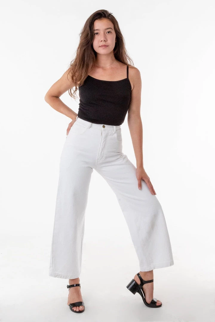 Los Angeles Apparel RBDW09GD - High Waisted Wide Leg Jean Women's 7 Los Angeles Apparel RBDW09GD - High Waisted Wide Leg Jean Women's