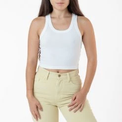 Los Angeles Apparel 4328 - Sporty Baby Rib Crop Tank Women's