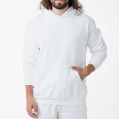 Los Angeles Apparel MWT09GD - Long Sleeve Garment Dye French Terry Pullover Hoodie