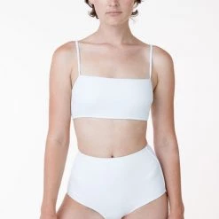 Los Angeles Apparel RRS075 - The Ribbed Minimalist Crop Swim Top
