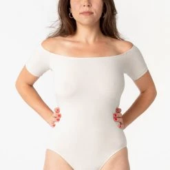 Los Angeles Apparel Women's B121CF - Off Shoulder Bodysuit