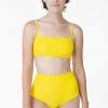 Los Angeles Apparel RRS075 - The Ribbed Minimalist Crop Swim Top