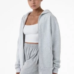 Los Angeles Apparel Women's HF-10 Unisex - 14oz. Heavy Fleece Zip Up Hooded Sweatshirt