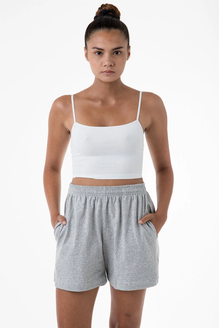 Los Angeles Apparel MT42 Unisex - 8oz. Mock Twist Gym Shorts Women's 3 Los Angeles Apparel MT42 Unisex - 8oz. Mock Twist Gym Shorts Women's