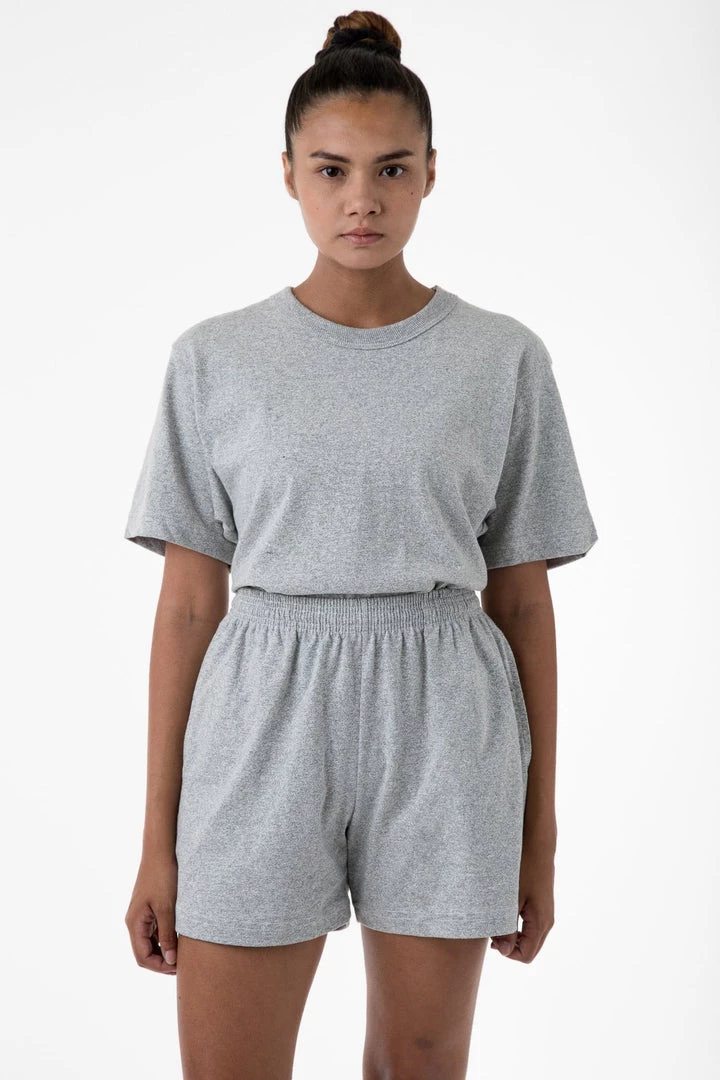 Los Angeles Apparel MT42 Unisex - 8oz. Mock Twist Gym Shorts Women's 7 Los Angeles Apparel MT42 Unisex - 8oz. Mock Twist Gym Shorts Women's